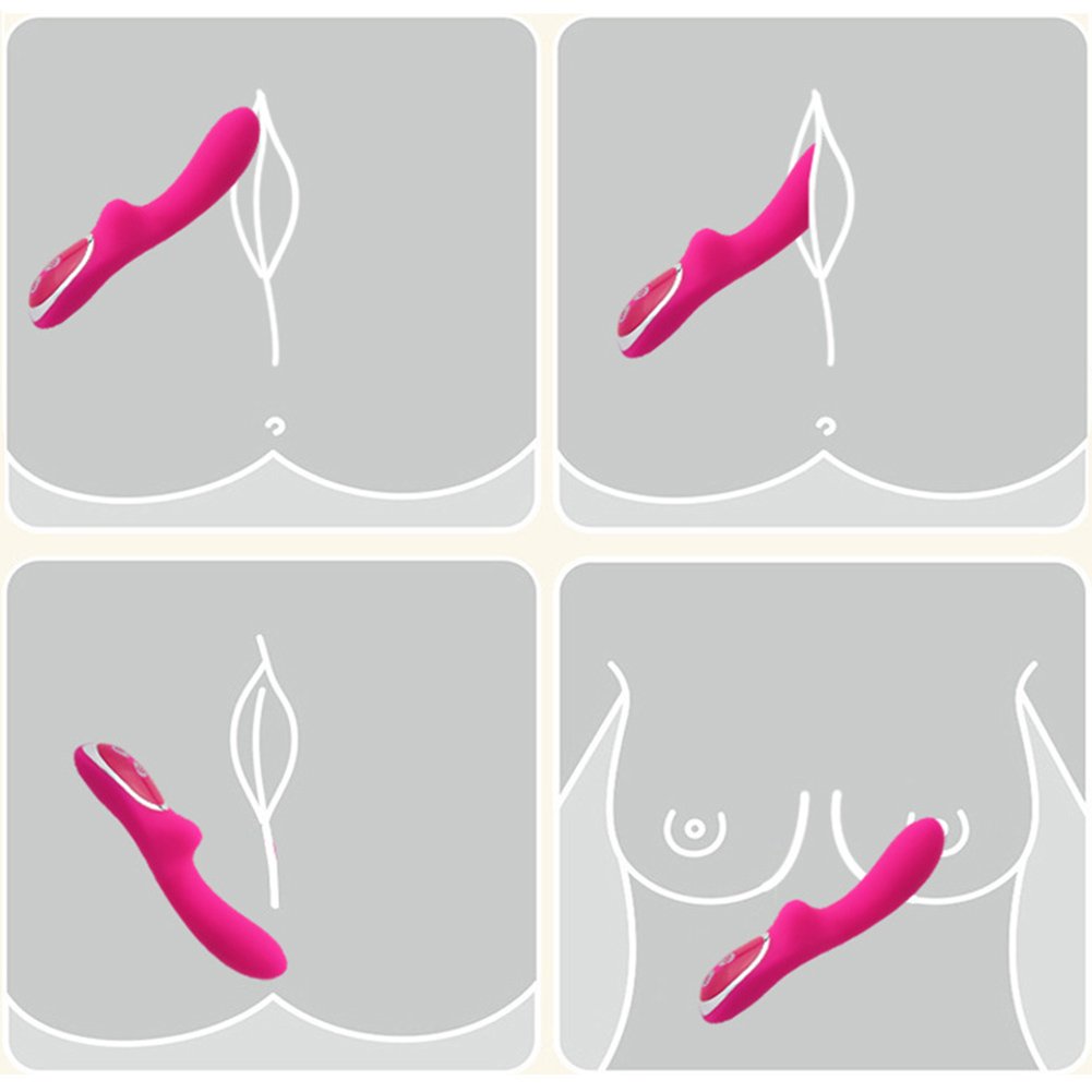 Silicone Female Vibrator, 10 Speed Vibrating G Spot Vagina Clitoris Vibrator, Clitoral G-Spot Stimulator USB Rechargable, Waterproof and Quiet Adult Sex Toy for Female Couples by MLTbRich