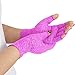 DISUPPO Arthritis Gloves Women and Men Relieve Pain from Rheumatoid, RSI,Carpal Tunnel, Compression Gloves Fingerless for Computer Typing, Dailywork, Hands and Joints Pain Relief (Purple, Medium)