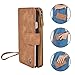 iPhone 7 Plus Wallet Case, Premium PU Leather Zipper Cellphone Purse [Card Slots] [Stand] [Wrist/Shoulder Strap] Detachable Cover for Apple iPhone 7 Plus 5.5