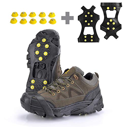 image for XZSUN Ice Cleats，Snow Ice Traction Shoe Boot Cleats， Anti Slip 10-