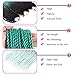 3Packs Senegalese Twist Crochet Hair 22inches 20Stands Micro Twist Braiding Hair Pre Looped Kanekalon Synthetic Crochet Braids Twist Hair Extensions(T1b/Green/Light Green)