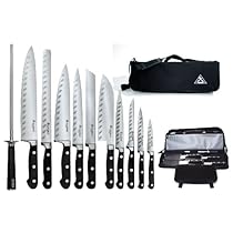 Deglon Meeting Knife Set Saber F-11 Working Chef Knives with Chefs Knife Bag