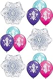 Disney Frozen Balloons Set - Party Decorating Kit - 12 Balloons Total Snowflakes and Elsa / Anna