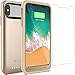 iPhone X Battery Case, Alpatronix BX10 5.8-inch 4000mAh Slim Rechargeable Extended Protective Portable Backup Charger Case for iPhone X Juice Bank Power Pack [Apple Certified Chip; iOS 11+] - Gold