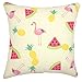 YOUR SMILE- Flamingo Cotton Linen Throw Pillow Case Decorative 18 x 18