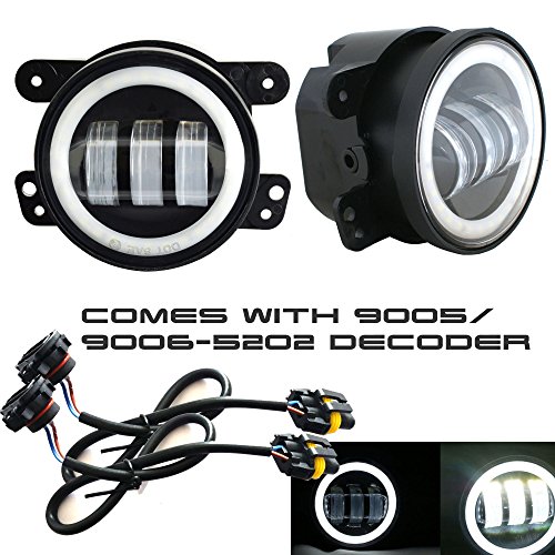 Turbo sii 1494-ab1 led fog lights 4" inch  6000k w…