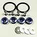 JDMSPEED Blue Universal CNC Billet Bumper Trunk Quick Release Fastener Kit