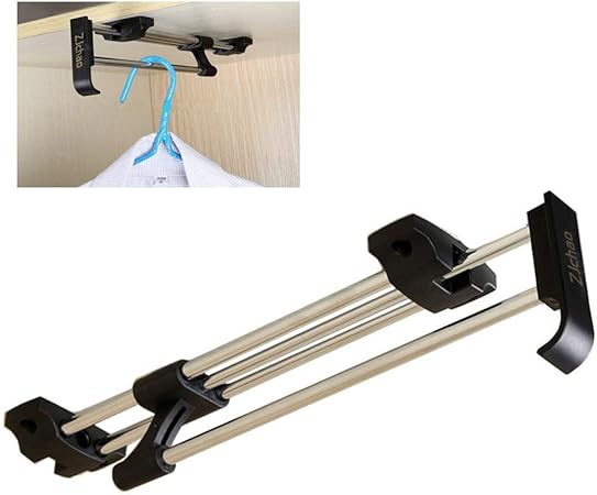 Rail De Suspension Pour Armoire A Vetements Zjchao Avec Porte Manteau Et Support D Organisation En Metal Ax Ay Abhi 98339 Amazon Fr Cuisine Maison