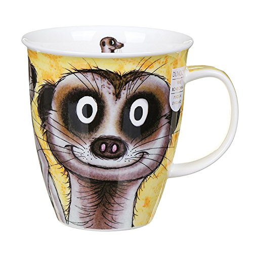 Lovely 'Go Wild' Cheeky Meerkat Dunoon Fine Bone China Mug Nevis Shape