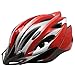 Adult Road Cycling Helmet and Mountain Bike Helmet with Visor Cycling Pc EPS Protecting Vented Design Lightweight MTB Helmet Pad Adjustable Size - Red
