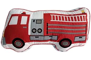 JIANEEXSQ Fire Truck Shaped Throw Pillow - Home Decorative Creative Cushion Plush Stuffed Pillow, Truck Cushion