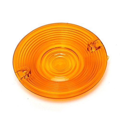 ZYTC Amber Harley Turn Signal Lens Lenses Covers 3 1/4" for Harley Touring Flat Electra Glide Road King Pack of 2
