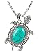 Outgeek Turquoise Necklace Set, Turquoise Pendant Chain Necklace Dangle Earrings Bracelet Set for Women
