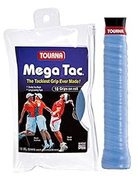 Tourna Mega Tac Extra Tacky Overgrip, 10 unidades