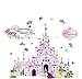 couplebracelets Fantasy Castle in The Princess Dream Cartoon Wall Decal, Removable Vinyl Stickers for Kids Rooms, Baby Nursery, Girls Bedroom Wall Decals Stickers