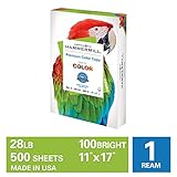Hammermill Premium Color Copy 28lb Paper, 11x17, 1 Ream, 500 Sheets, Made in USA, Sustainably Sourced From American Family Tree Farms, 100 Bright, Acid Free, Premium Color Copy Printer Paper, 102541R