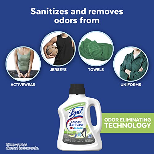 Lysol Sport Laundry Sanitizer Additive, Sanitizing Liquid for Gym