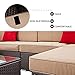 SUNCROWN 5-Piece Outdoor Patio Furniture Sofa Set All-Weather Wicker Sectional Sofa Couch Conversation Sets with Washable Cushions and Coffee Table (Dark Blue)