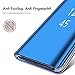 Galaxy S9 Plus Case, Translucent View Mirror Flip Electroplate Stand Case for Samsung Galaxy S9plus (Black)