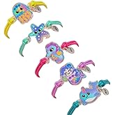 Involsionary 4-6Pcs Cute Cartoon Animal Friendship Bracelets Funny Axolotl Dinosaur Rainbow Braided Rope Matching Charms Bracelet for Women Kawaii Jewelry Gifts