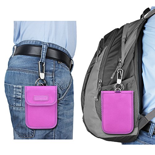 RFID Key Fob Protector, Wisdompro RF Signal Shielding Pouch Bag for Car