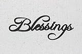 Blessings Word Decorative Metal Wall Art
