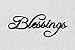 Blessings Word Decorative Metal Wall Art
