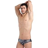 Arena Men's Performance Marbled Swim Brief MaxLife Practice Training Competitive Bathing Suit