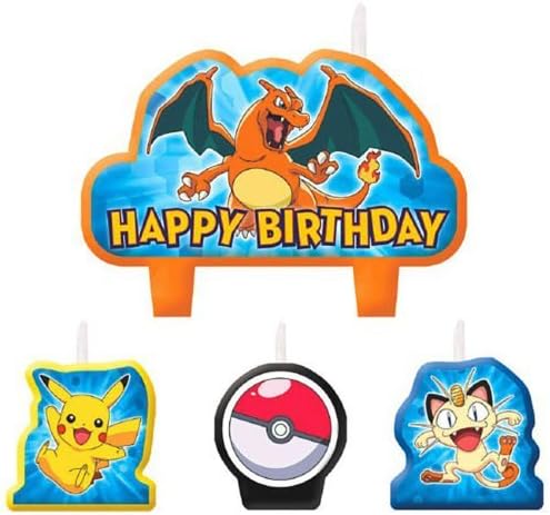 Pokemon Pikachu &amp; Friends Birthday Candle Set ~ Party Supplies Cake Decorations by Deal Monsoon