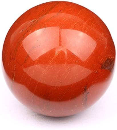 banshren Natural Carved 35mm Tumbled Red Jasper Sphere Ball Crystal Healing Crafts