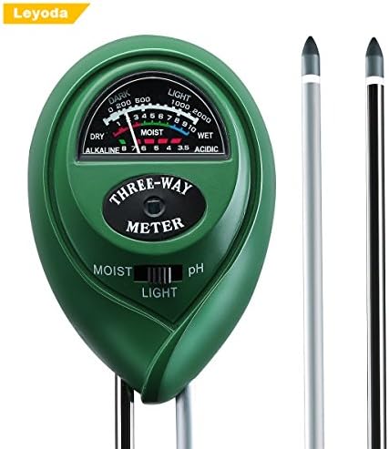 Soil pH Meter, 3-in-1 Soil Test Kit for Moisture, Light &amp; pH, for Home, Garden, Lawn, Farm, Plants, Herbs &amp; Gardening Tools, Indoor/Outdoors Plant Care Soil Tester (No Battery Needed)