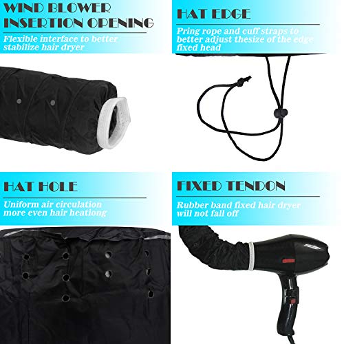 image for HYRIXDIRECT Bonnet Hood Hair Dryer Attachment Adjustable Hooded Bonnet