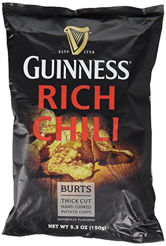 Burt s guinness rich chili thick cut potato chips, 5.3 …