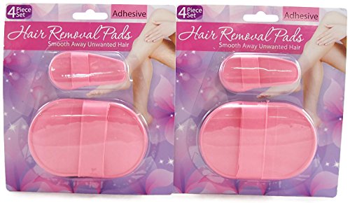 Hair removal pads 4 piece set (2-pack)