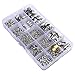 Supla (930 Sets) Silver Plated Barrel Leather Cord Ends Cord End Cap 4mm-12mm, Lobster Clasp 10mm 12mm,Jump Ring 4mm-7mm, Jump Ring Open Tool and Extension Chains Kits Assorted Pack