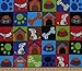 Dog Patchwork Dog Bones House Paw Prints Puppies Animal Squares Fleece Fabric Print by the Yard k1986-dogpatchworks