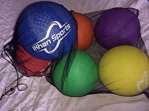 ikhan Sports Dodgeball Balls - Six Pack with Mesh, Pump and Needle - Thumbnail 3