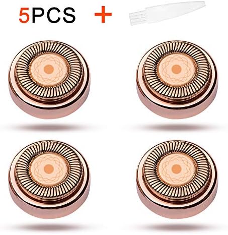 Facial Hair Remover Replacement Blade Heads,Women's Painless Hair Remover Replacement Heads (4 Count) (Rose Gold)