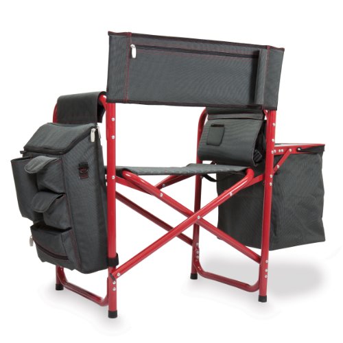 Picnic Time Fusion Original Design Outdoor Folding Chair, Gray with Red Frame Sports & Outdoors, Outdoor Recreation, Camping & Hiking, Camping Furniture, Chairs