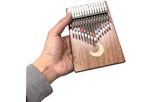 ZSDM Mini Kalimba small-scale Thumb Piano 15 Keys minitype Mbira African Finger Piano Kit Included Key Stickers Portable Cute Gifts Wooden Beautiful Decoration Fun Music Instrument