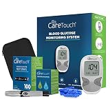 Care Touch Diabetes Blood Sugar Kit - Care Touch Blood Glucose Meter, 100 Blood Test Strips, 1 Lancing Device, 30 Gauge Lancets-100 Count, Control Solution and Carrying Case