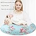 Knlpruhk Floral Nursing Pillow Cover Set 2 Pack Jersey Knit Soft Hypoallergenic Slipcovers for Breastfeeding Moms Baby Girl Boy Fits On Infant Nursing Pillow