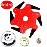Trimmer Head 6 Steel,Garden Tool Brush Cutter Cutting Head Blade 65Mn Lawn Mower Head Accessories Lawn Mower Grass Weed Eater Tool