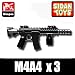 M4A4 Assault Rifle (Black) - Custom Minifigure Piece