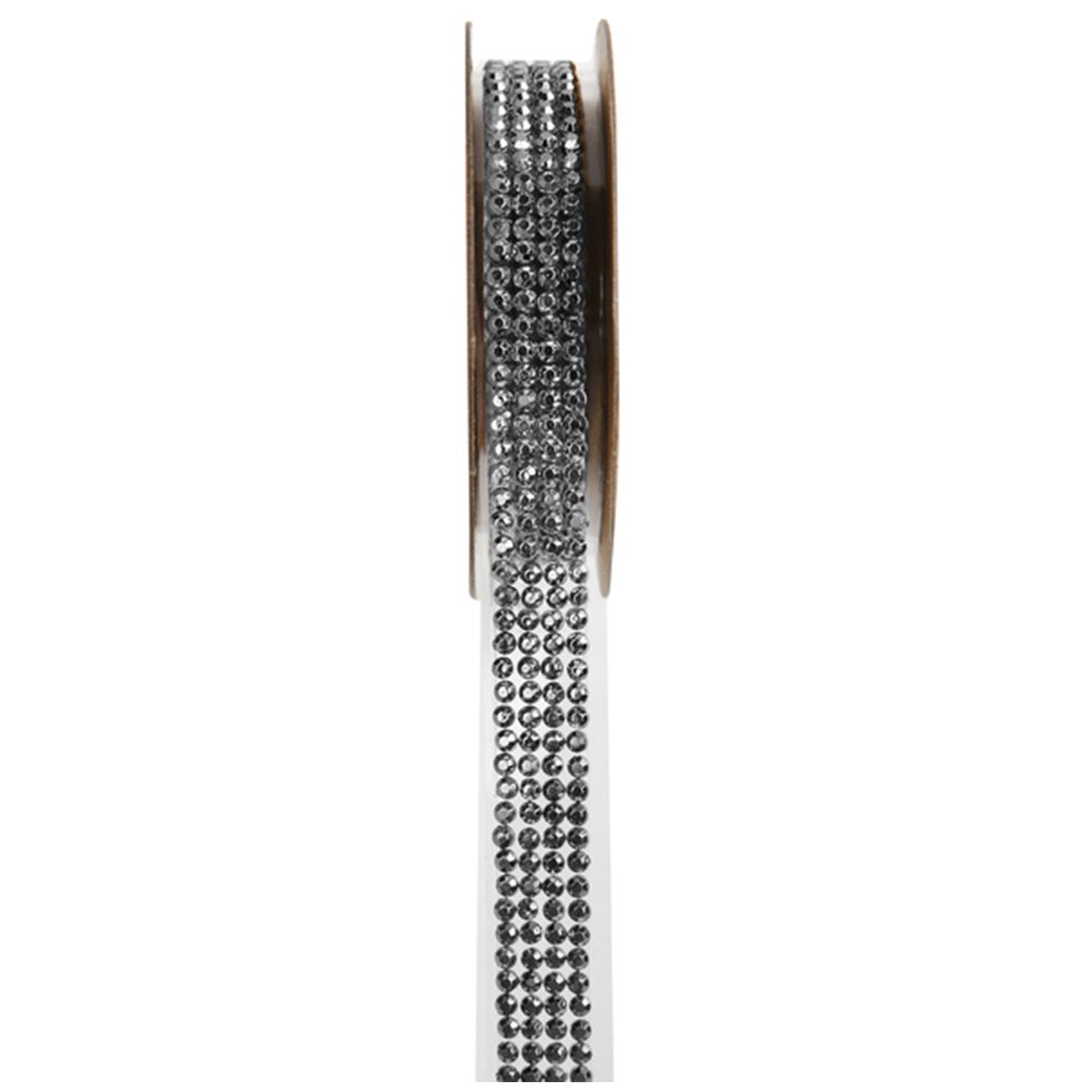 5267 Decorative Ribbon Rhinestone Sticker 15 mm x 1 m Silver
