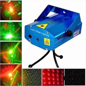 Varshine Premium 6 in 1 Multi Pattern Laser Mini Disco Light Projector Stage Lighting for Party & Diwali || Make in India || D-003