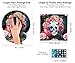 Vintage Sugar Skull Ergonomic Design Girly Cute Mouse Pad with Wrist Rest Hand Support. Round Large Mousing Area. Matching Microfiber Cleaning Cloth for Glasses & Screens. Great for Gaming & Work