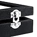Pasutewel Earring Storage Case 7 Slots Ring Velvet Display Case Box Earring Ring Organizer Velvet Jewelry Tray Cufflink Storage Showcase with Clear Glass Lid Black