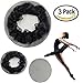 New8Beauty Hair Nets Black - Hair Accessories for Ballet Bun Cover Dance Skating Gymnastics Wedding Performance (3 Pack)