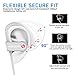 Bluetooth Headphones,HBUDS Waterproof IPX7 Wireless Sports Earbuds,Deep Bass HiFi Stereo In-Ear Earphones Built-in Mic, 8-9 Hrs Playtime Noise Canceling Headsets White(Memory Ear Tips & Fast Pairing)